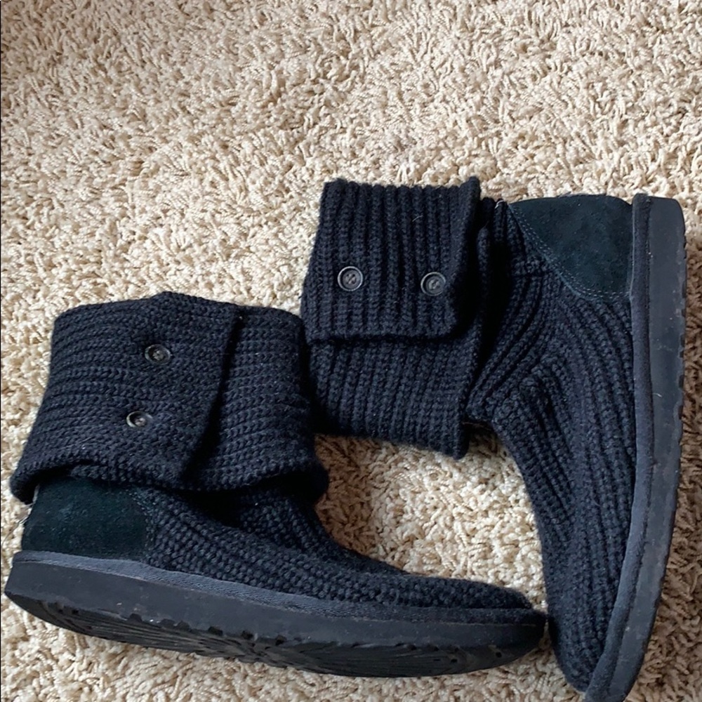 Black Sweater UGG Boots Classic Cardy